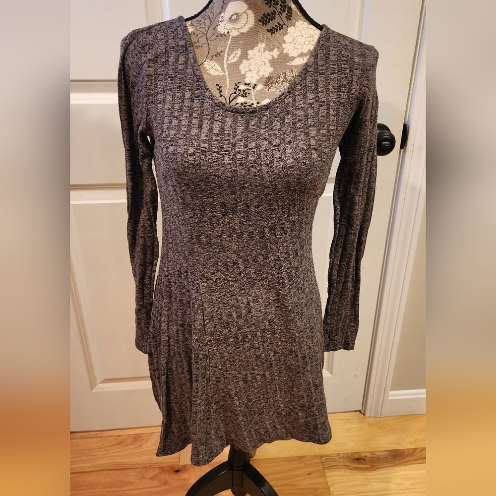 Mossimo gray long sleeve mini dress XS
